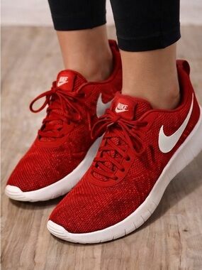 Nike Women’s Red Running Shoes Athletic Sneakers Lightweight Casual